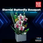Mould King 10025 Eternal Butterfly Bouquet virágcsokor modell, 1158 db-os készlet, állítható elrendezéssel