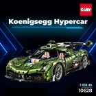 GULY 10628 Koenigsegg Hypercar technikai modell, 3838 db-os készlet, statikus kivitel