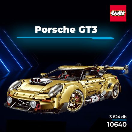 GULY 10640 Porsche GT3 technikai modell, 3824 db-os készlet, statikus kivitel