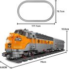 Mould King 12018S USA EMD F7 WP dízelmozdony – távirányítós 1751 db-os építőkészlet