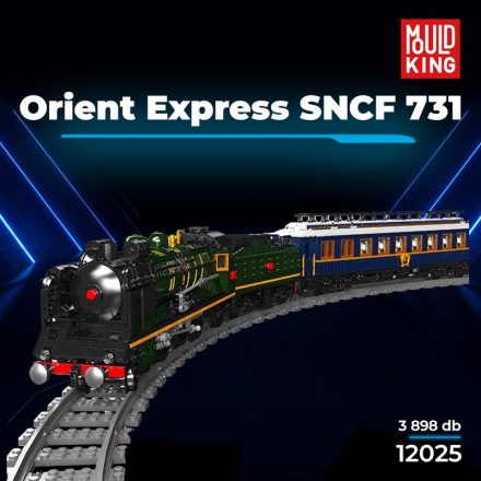 Mould King 12025 Orient Express SNCF 231 gőzmozdony technikai modell, 3898 db-os készlet, motoros kivitel