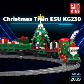   Mould King 12039 Christmas Train ESU KG230 dízelmozdony technikai modell, 922 db-os készlet, motoros kivitel
