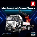 Reobrix 22011 többfunkciós darus teherautó építőkészlet, 2178 db-os készlet, távirányítós és motoros funkciókkal