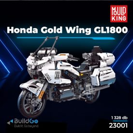   Mould King 23001 Gold Wing GL1800 technikai motorkerékpár modell, 1328 db-os készlet, működő kormányzással
