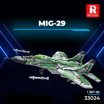 Reobrix 33024 MIG-29 vadászrepülő technikai modell, 1387 db-os készlet