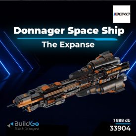   BaKa 33904 Donnager űrhajó technikai modell építőkészlet 1888 db-os készlet, kiállító állvánnyal