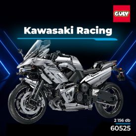   GULY 60525 Kawasaki Racing Motorcycle technikai modell, 2156 db-os készlet, statikus kivitel