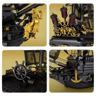 Reobrix 66036 Black Pearl kalózhajó 4304 db-os készlet, részletgazdag kiállítható modell