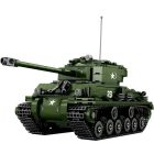 Reobrix 77030 M4A3E8 Sherman harckocsi építőkészlet, 836 db-os készlet, mozgó és nyitható elemekkel